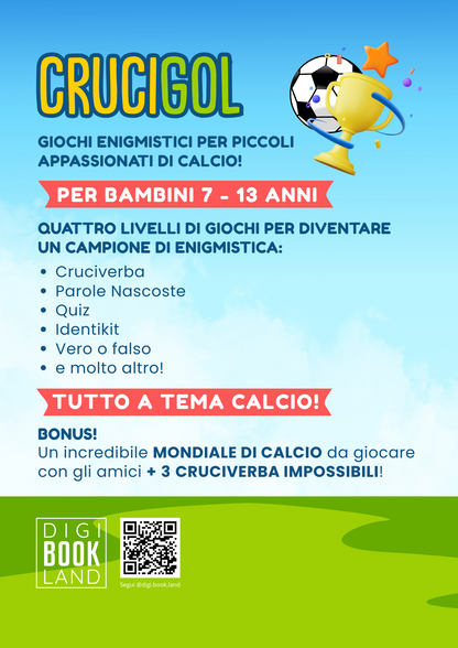 CruciGol - Giochi enigmistici per piccoli appassionati di calcio